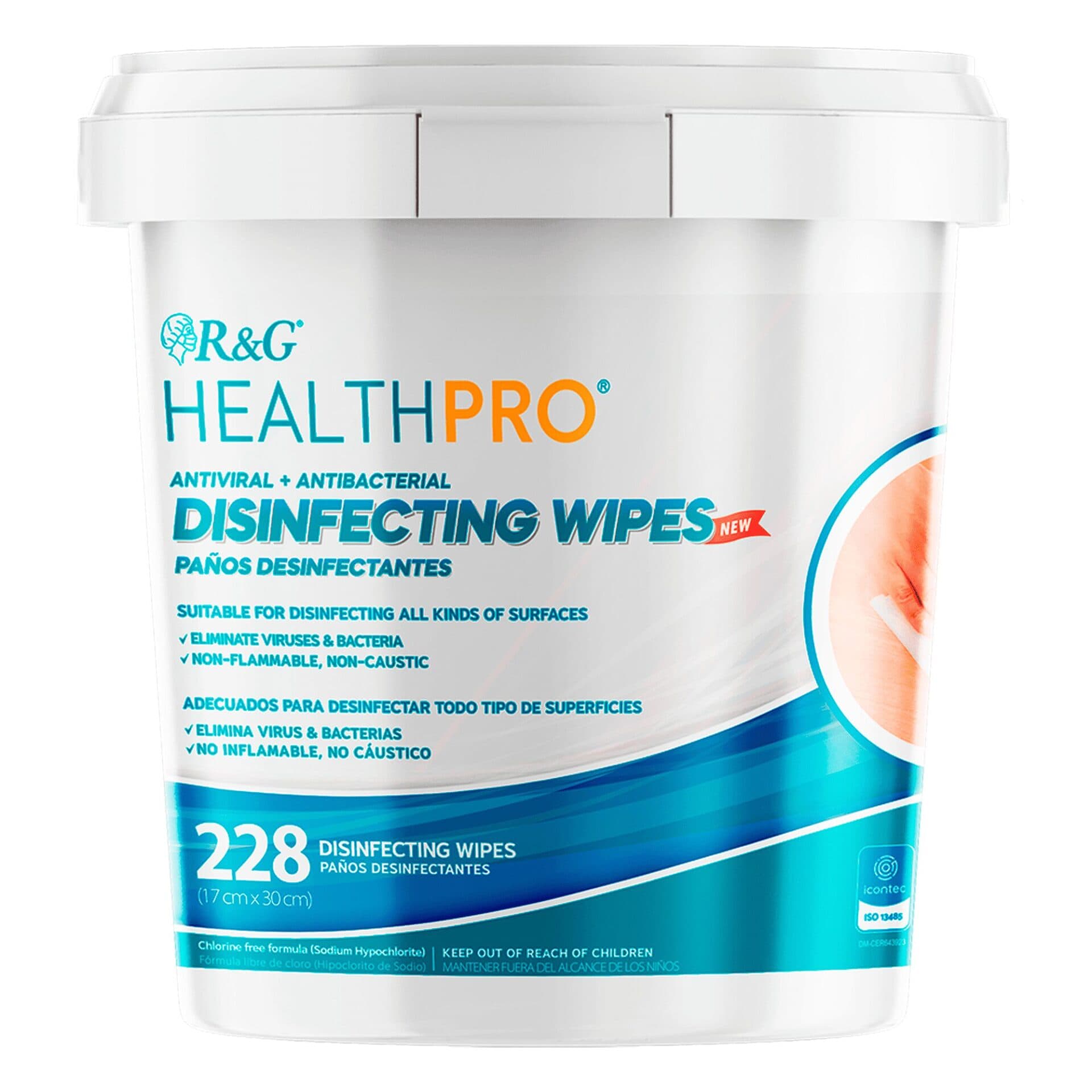 Paños desinfectantes antiviral marca R&G - RyG