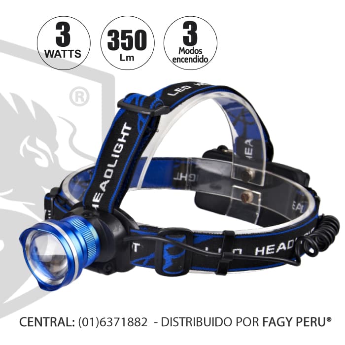 Linterna frontal recargable Op-3371 - Opalux
