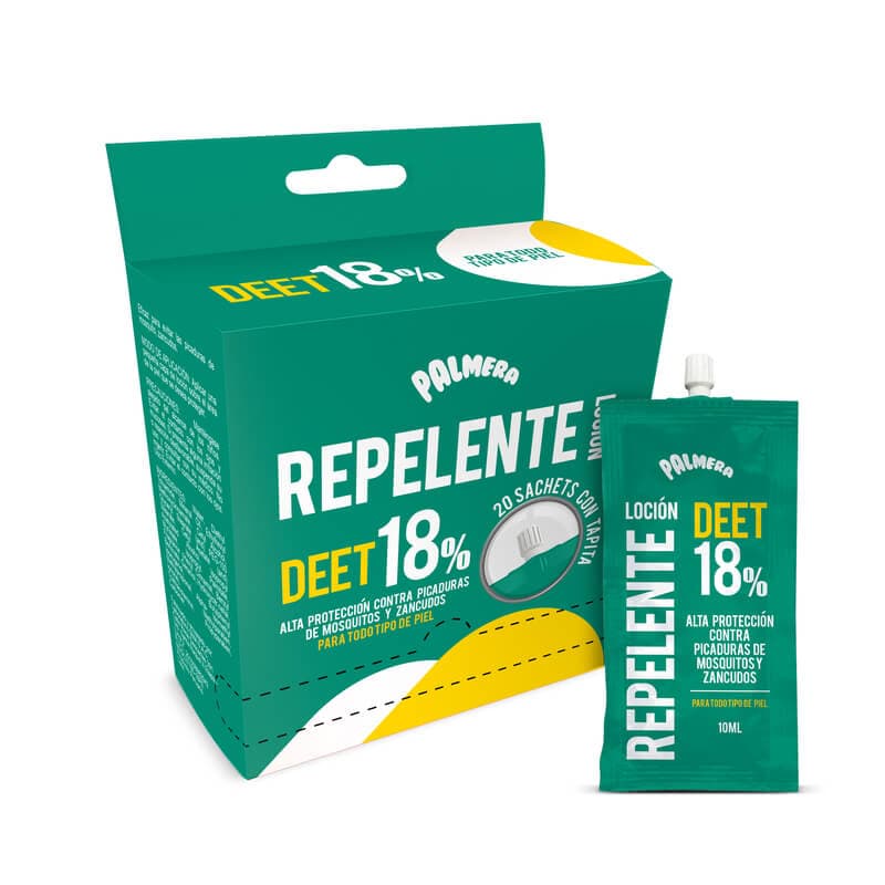 Repelente deet 18% palmera sachet - Palmera Sun