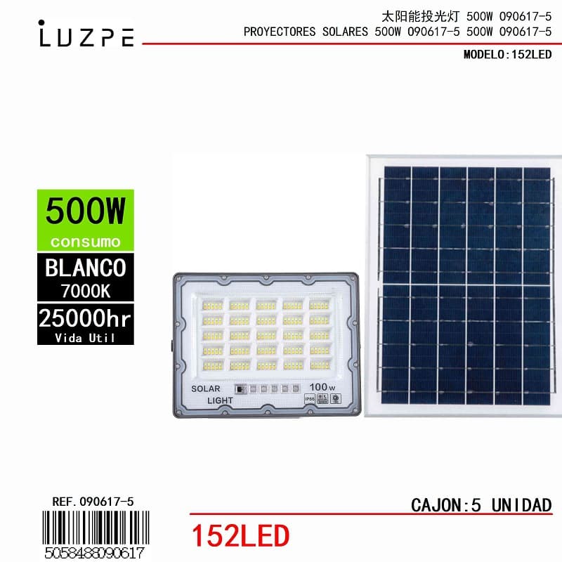 Panel Solar 3 Tonos de 500W - Importado