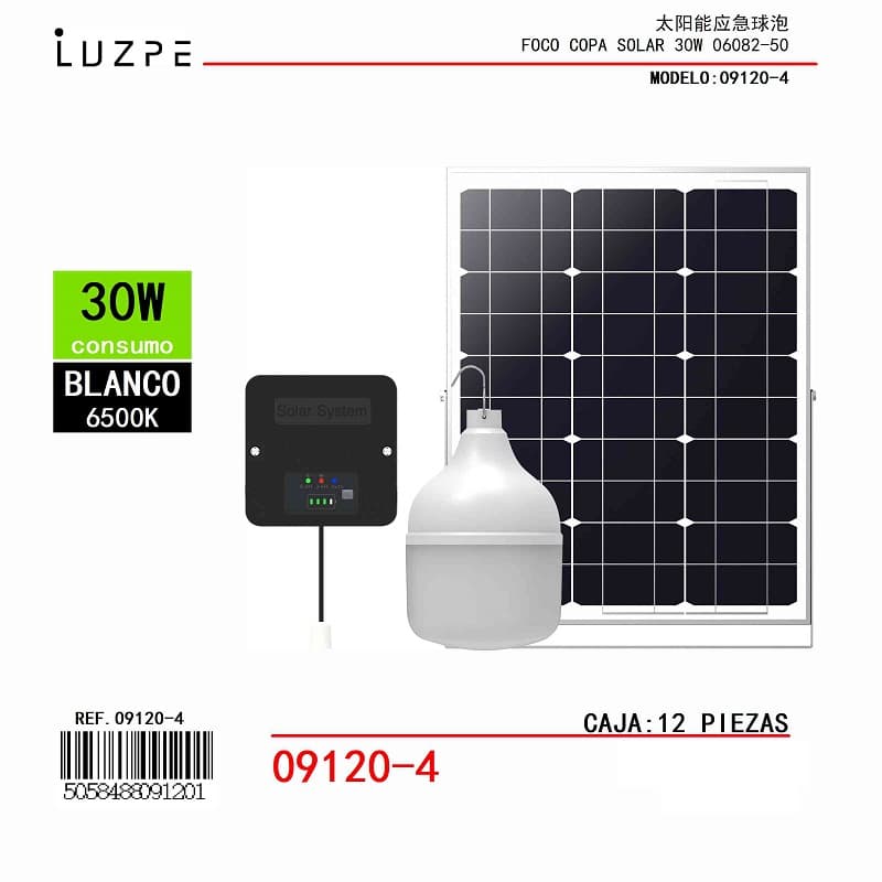 Foco con Panel Solar 60W - Importado