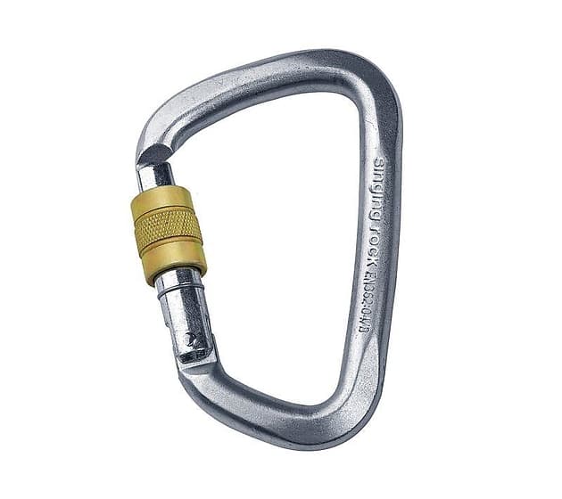 Conector de acero en D modelo Steel Lock Screw - SINGING ROCK