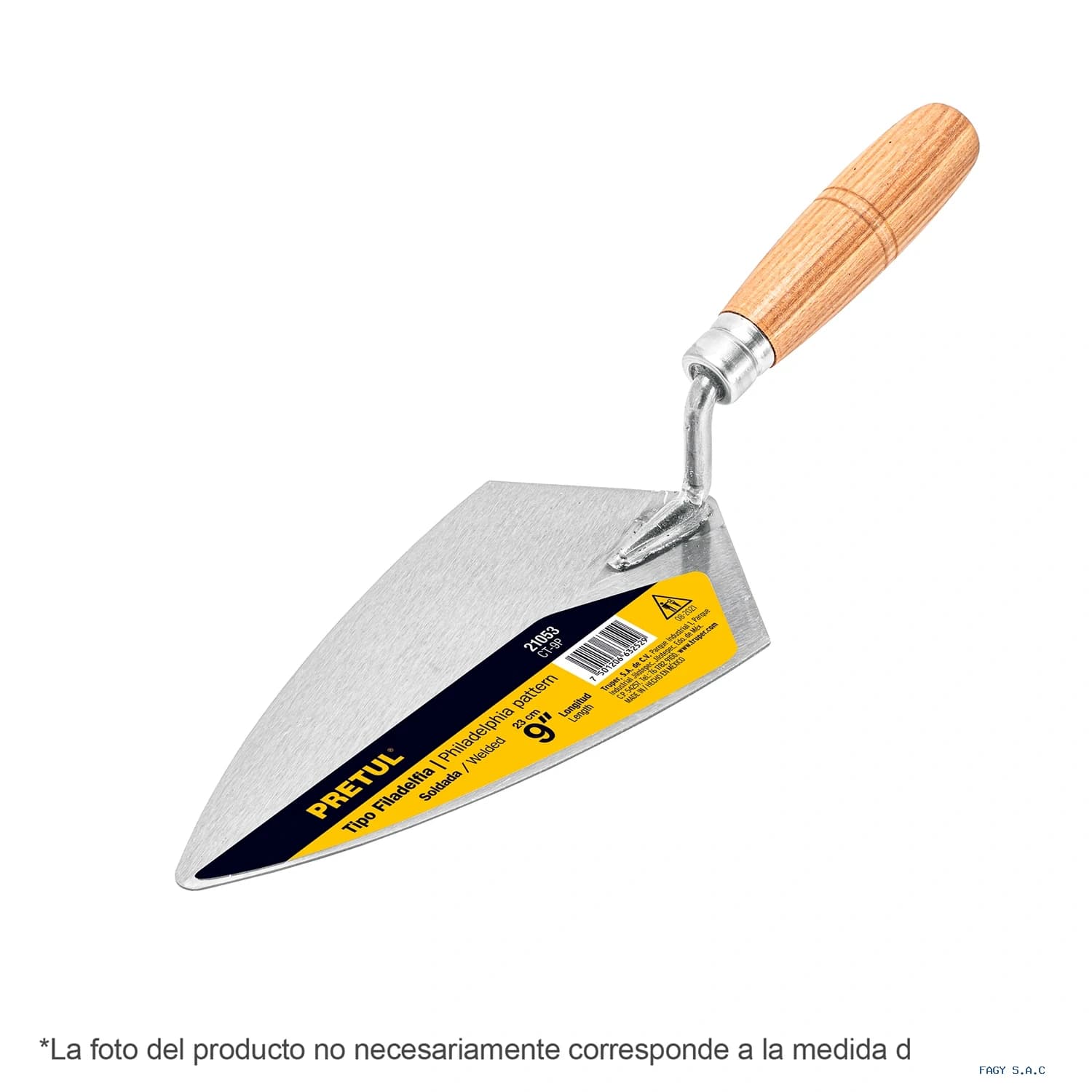 Cuchara para albañil 6″ tipo Filadelfia, CT-6P Pretul 21050