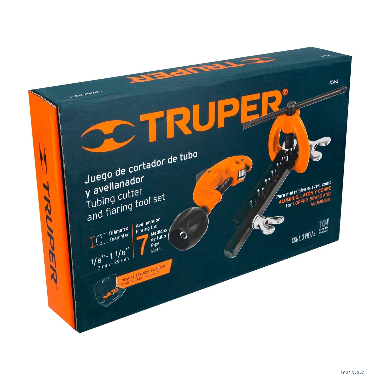 Juego de cortador de tubo y avellanador TRUPER 12871 - Truper