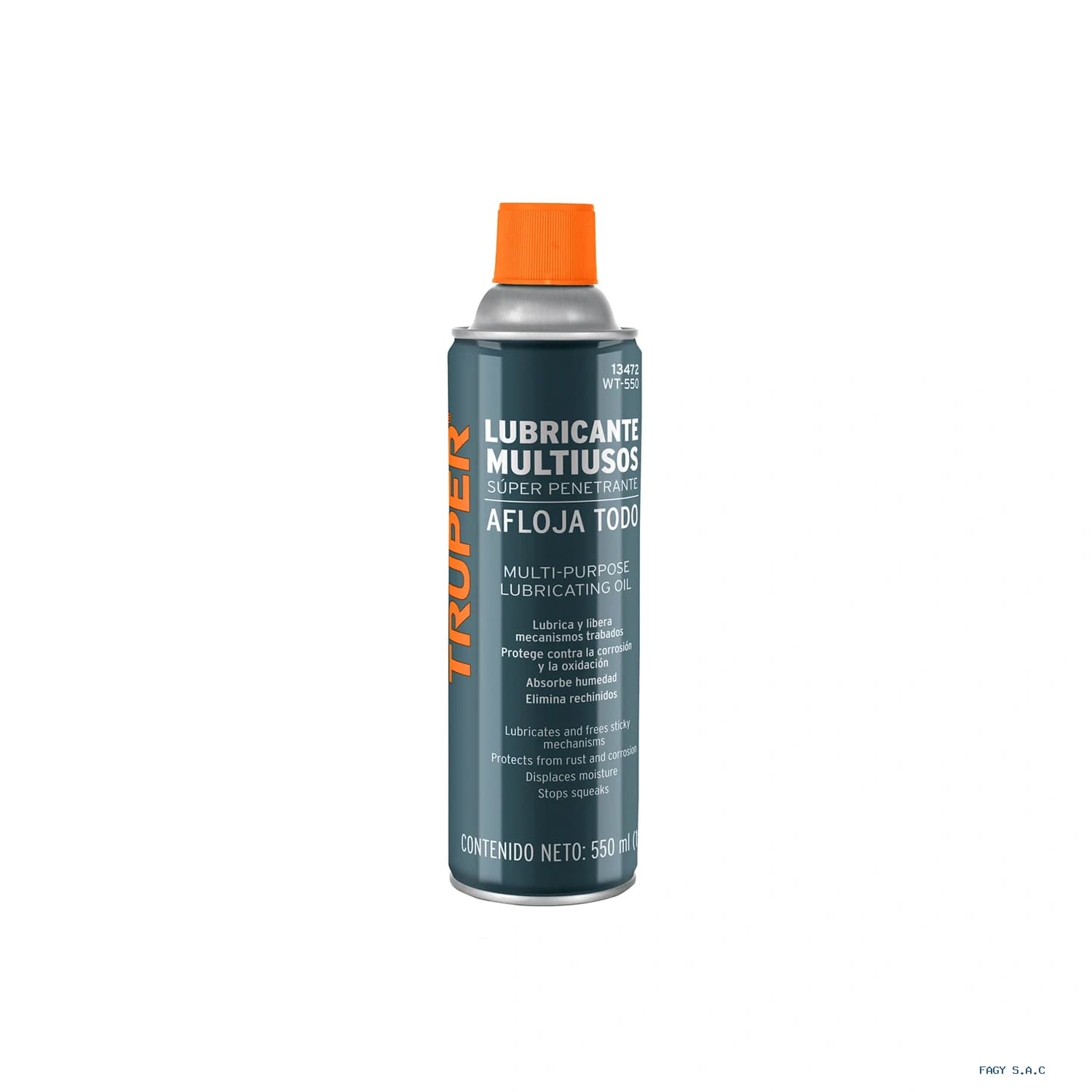 Lubricante multiusos en aerosol, 550ml (19oz), TRUPER 13472