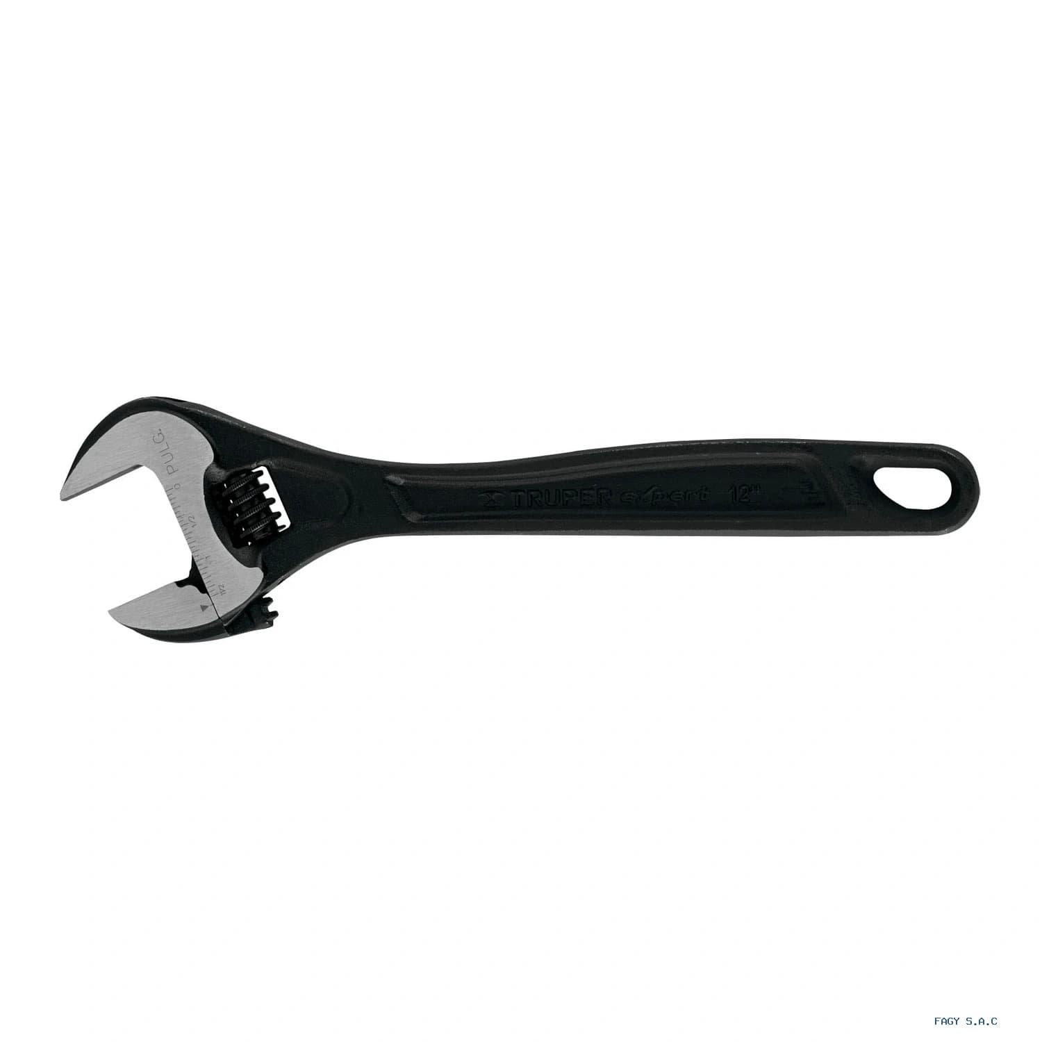 Llave ajustable (perico) 12" profesional pavonada, Expert PET-12 15503