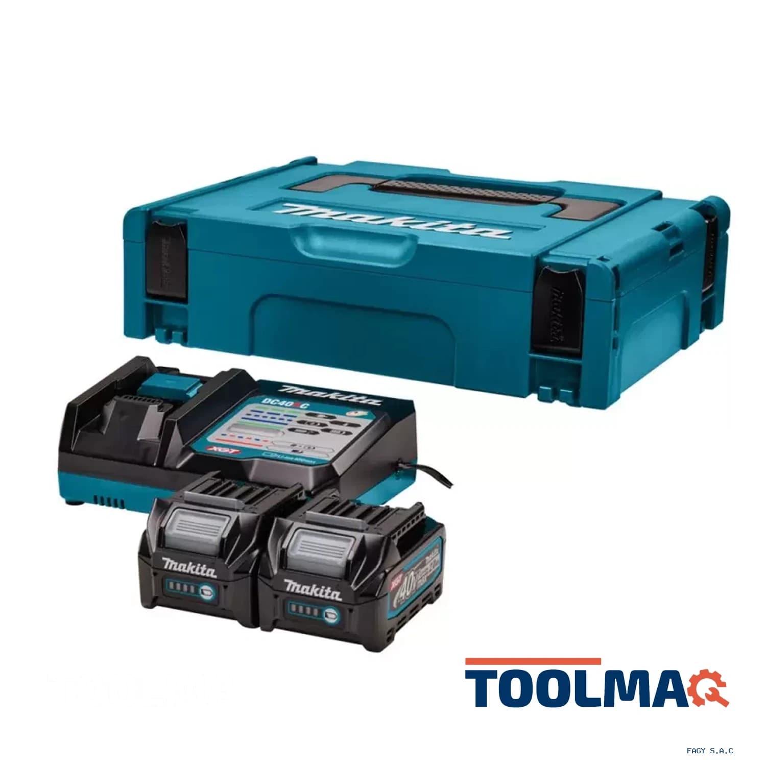 Makpac 2 Baterías 2.0Ah (BL4020) + Cargador (DC40RC) XGT 40Vmax 191V15-1