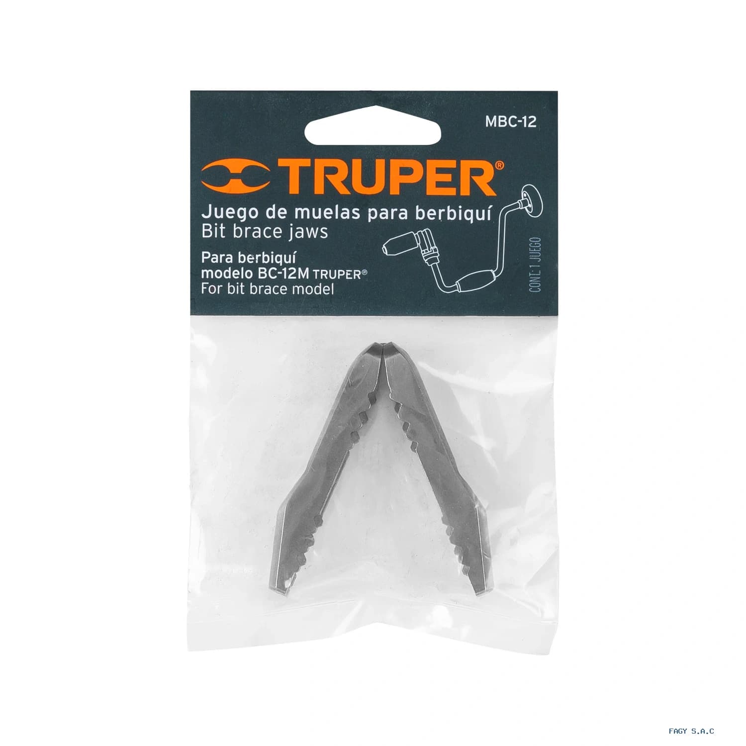 Juego de muelas para berbiquí 12", TRUPER 10976