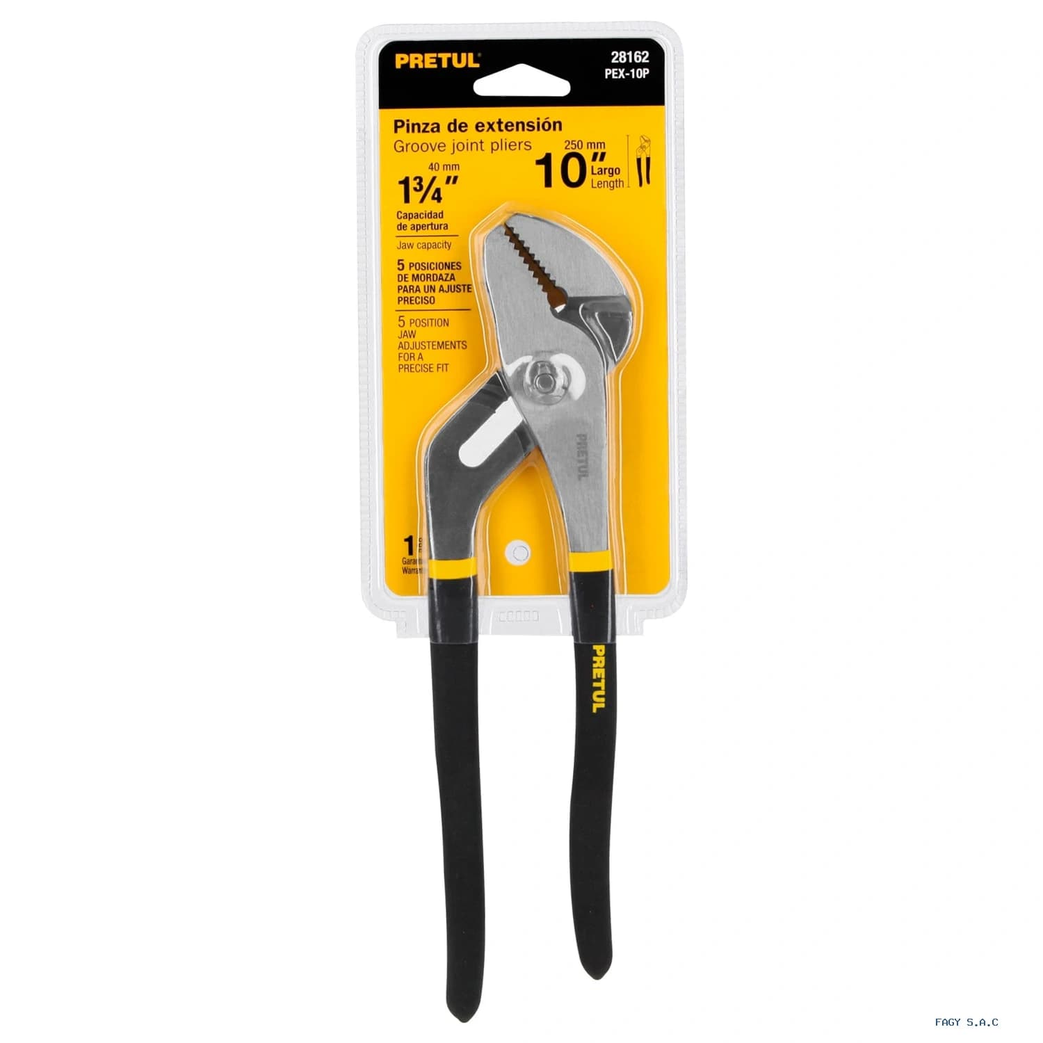 Alicate pinza de extensión 10" mango de PVC, Pretul 28162