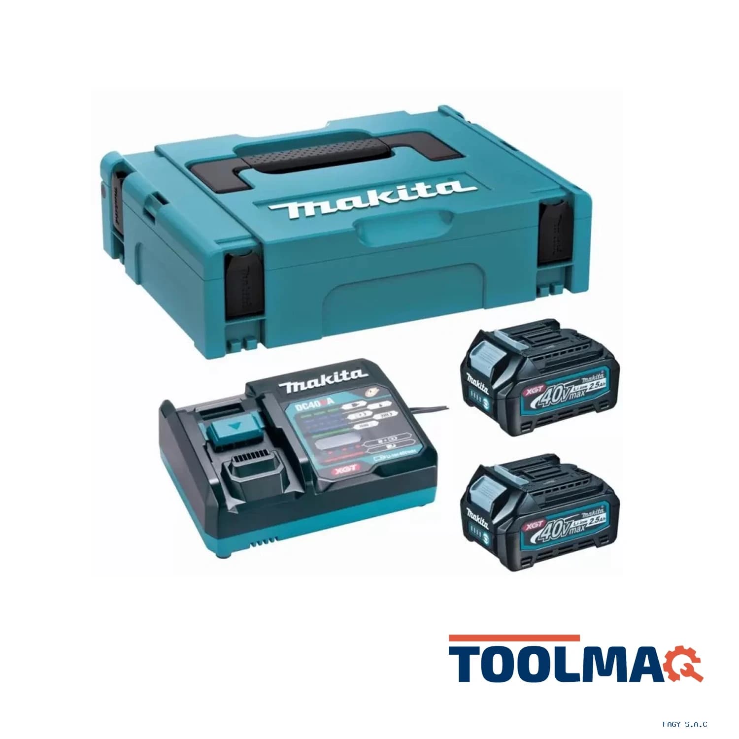 Makpac 2 Baterías 40Vmax XGT 2.5Ah + Cargador 191J81-6