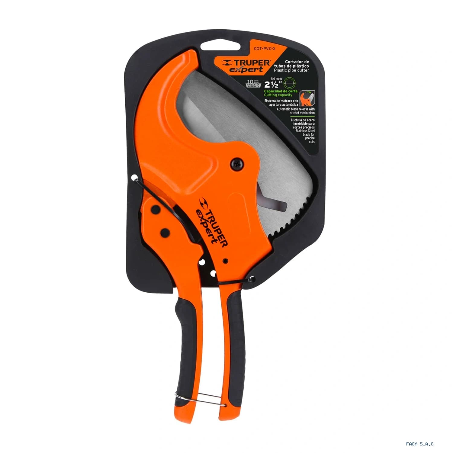 Cortador de tubo de plástico corte 2-1/2″ (65 mm) EXPERT 12867 - Truper