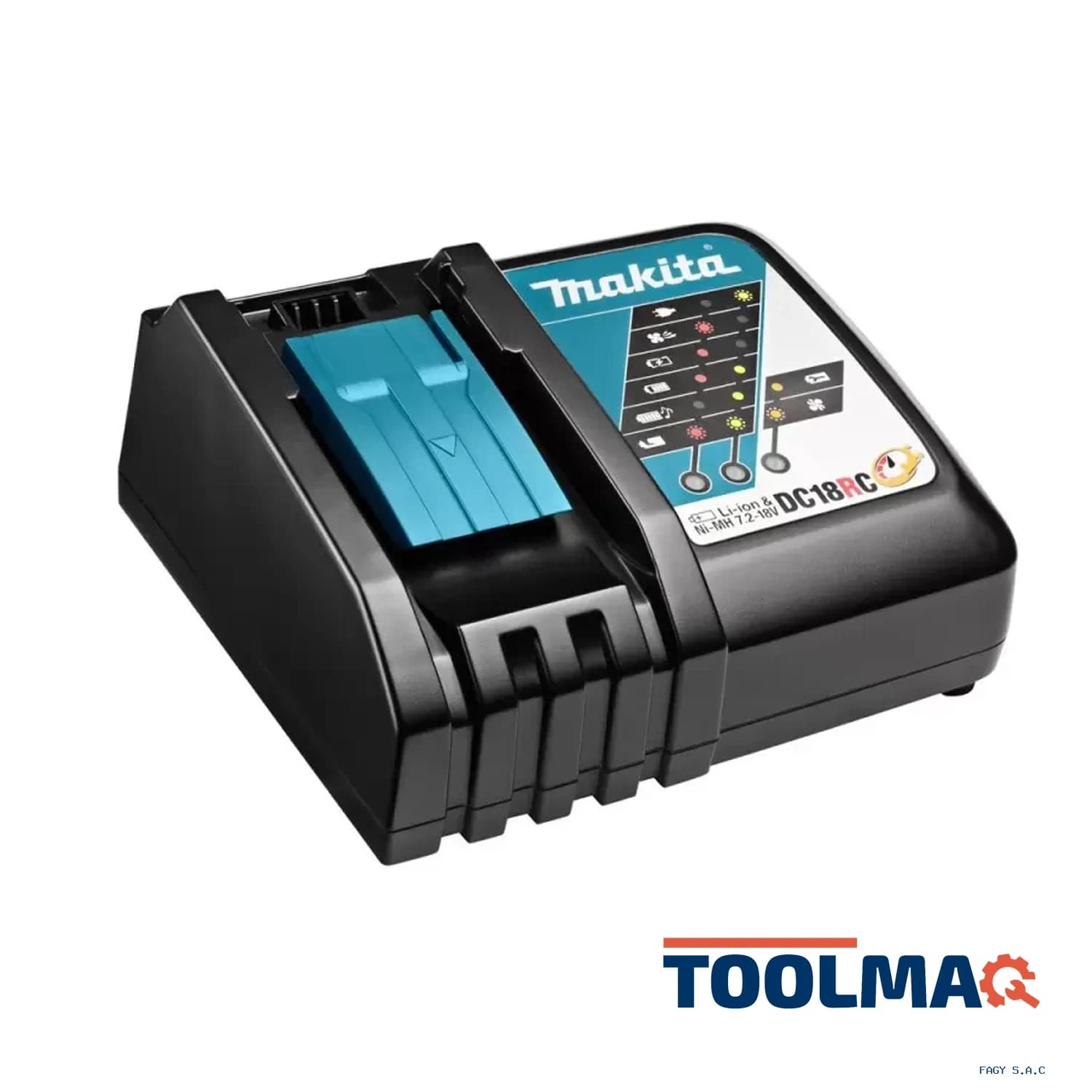 Cargador Óptimo Rápido para Batería de Ion de Litio 18V LXT Makita DC18RC 630718-5
