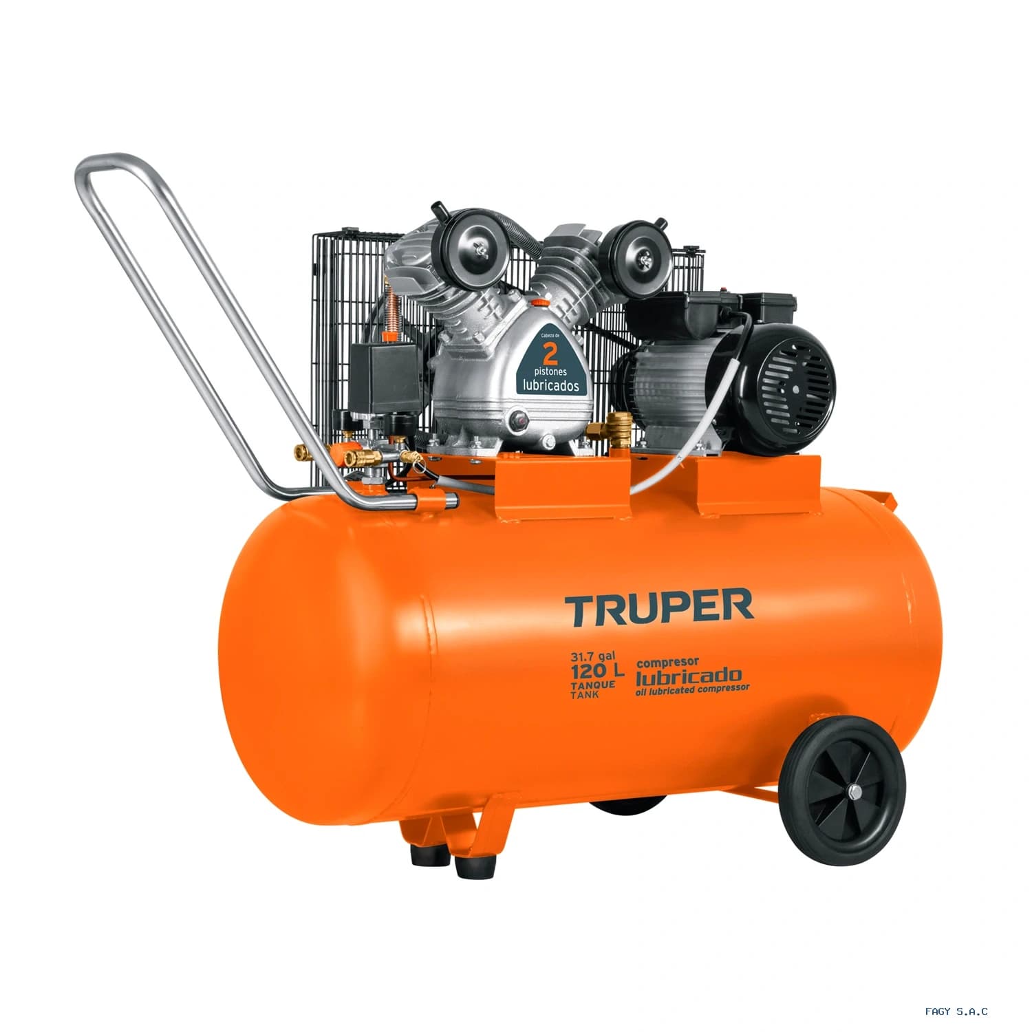 Compresora lubricada de banda horizontal 120 L 102132 - Truper
