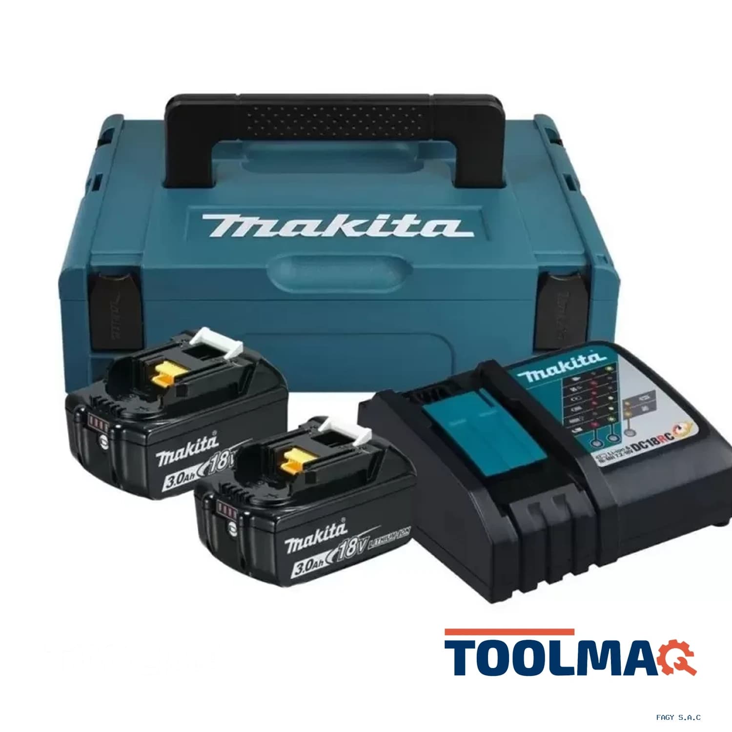 Makpac 2 Baterias 3.0Ah 18V LXT (BL1830B) + cargador simple rapido 197952-5
