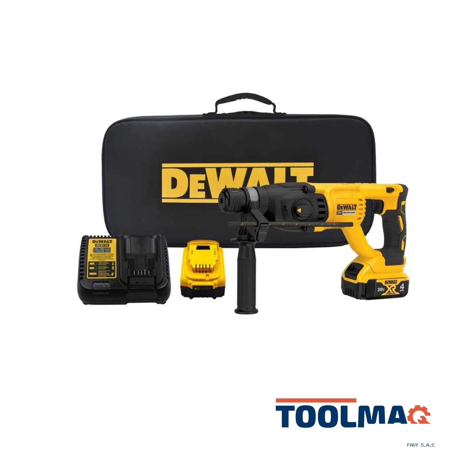 Rotomartillo SDS Plus 20V XR Inc 2 Bat y Carg Dewalt DCH133M2-B2