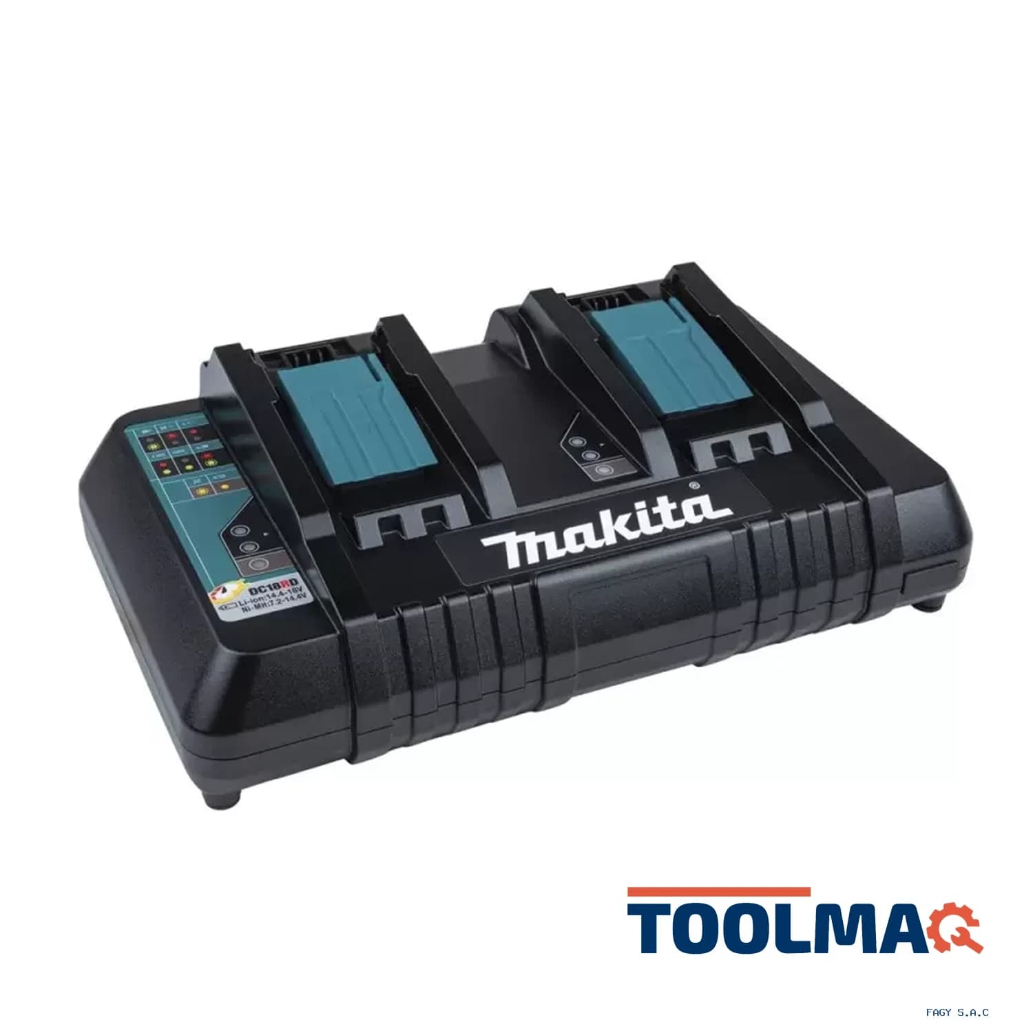 Cargador Dual Óptimo Rápido para Baterías de Ion de Litio 18V LXT Makita DC18RD 196933-6