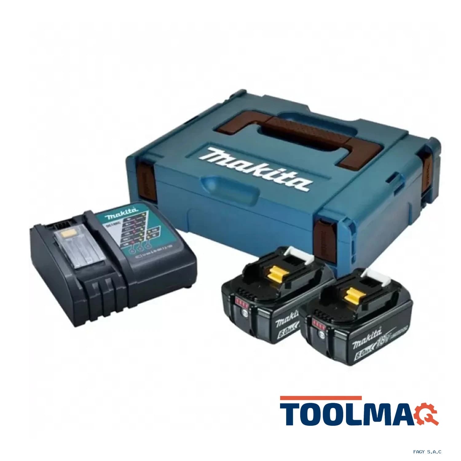 Maleta set de cargador 18V de batería 6.0 Ah Makita 198116-4