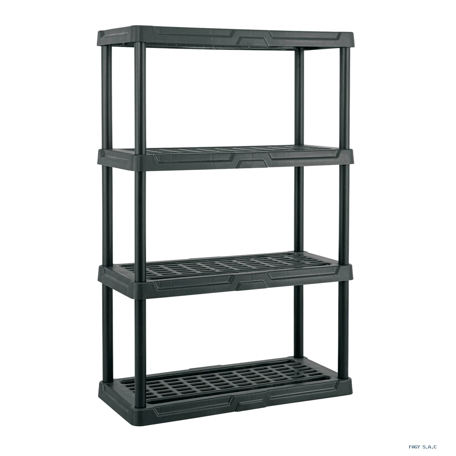 Estante plástico amplio 36″ x 17″ 4 repisas Pretul EST-4AP 20680 - Truper