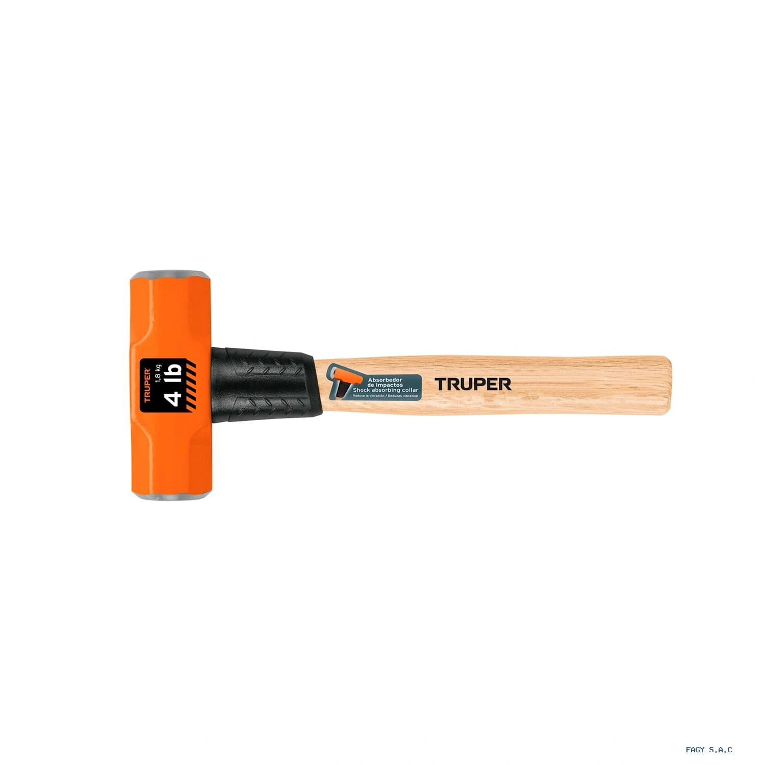 Marro octagonal 4 lb, mango de madera 12", Truper 16508
