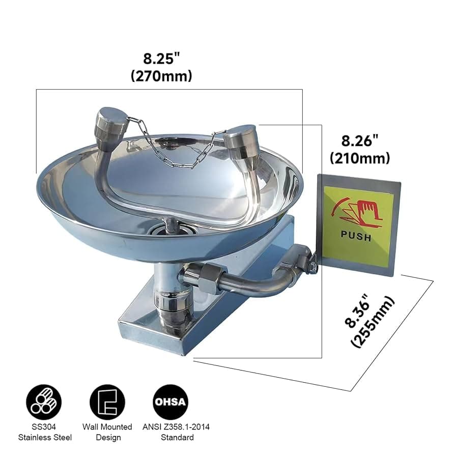 Lavaojos modelo SQ-20 de acero inox 304 Shenqi - Shenqi