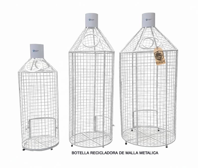 Botella recicladora de malla metálica - Producto Nacional
