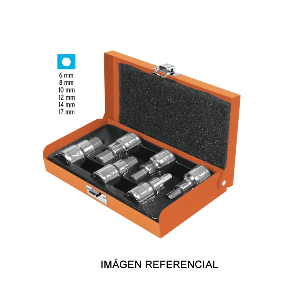 Juego de 6 dados estuche metálico truper 13926 - Truper
