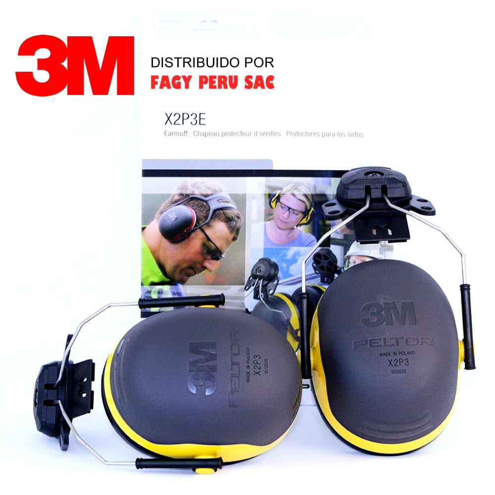 Orejera 3M X2P3E serie X adaptable a casco 24dB - 3M