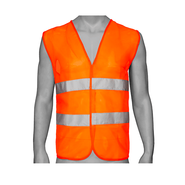 Chaleco ligero naranja 2 bandas reflectivas - Steelpro