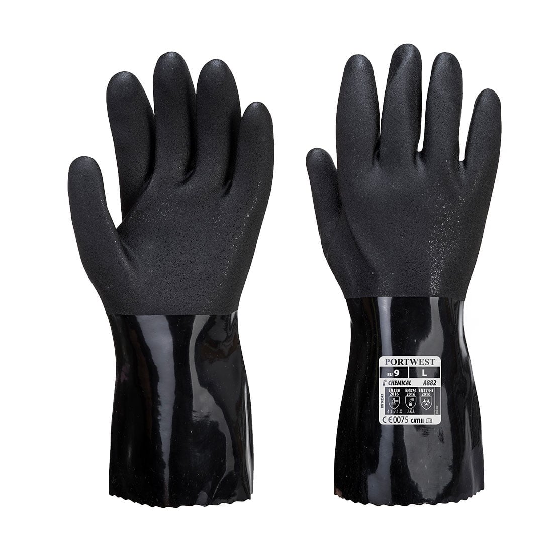 Guante químico de PVC ESD A882 - PORTWEST