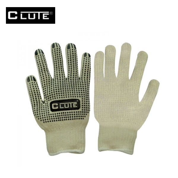 Guante de hilo con puntos de pvc palma clute - Clute