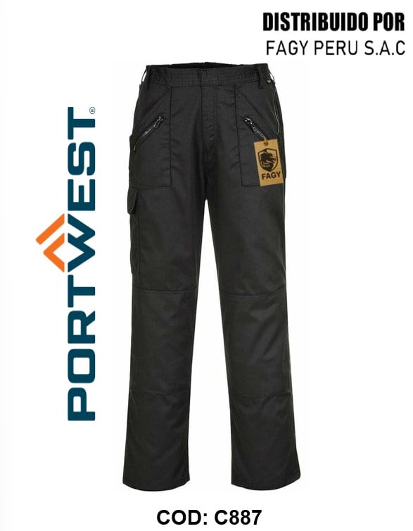 Pantalones Action, con trasera elástica C887