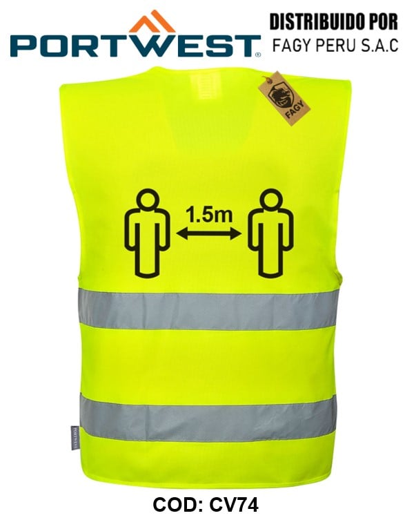 Chaleco Distanciamiento Social 1,5m CV74 - PORTWEST