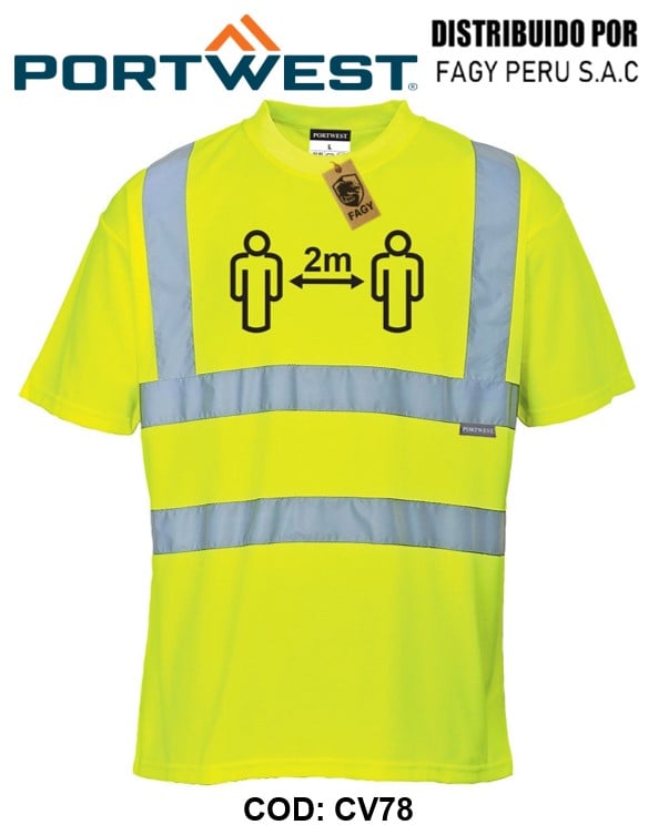 Camiseta de alta visibilidad para Distancia Social CV78