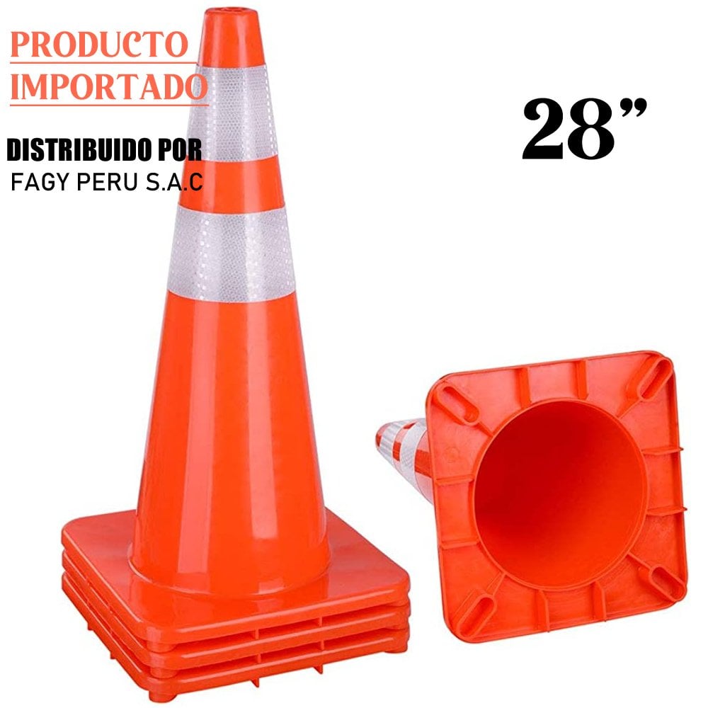 Conos de pvc naranja de 28 pulgadas - Producto Importado