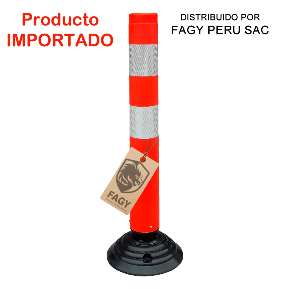 Hito Vial de PVC Abatible Naranja - Producto Importado