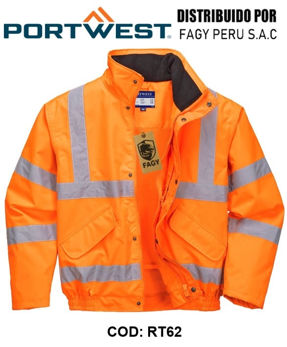 Casaca de alta visibilidad transpirable con forro de malla RT62 - PORTWEST