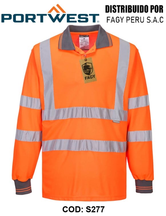 Polo de manga larga de alta visibilidad S277