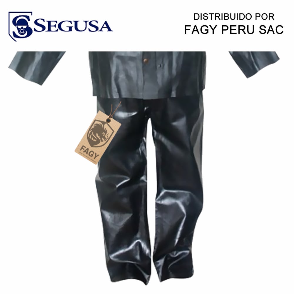 Pantalón de tela enjebada negro