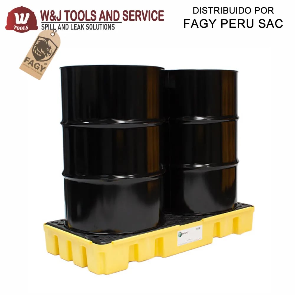 Pallet para derrame 02 tambores 5117-YE - W Tools