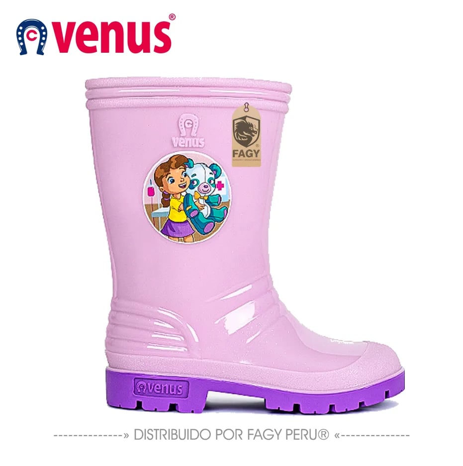 Bota con sticker venus infantil lila - VENUS