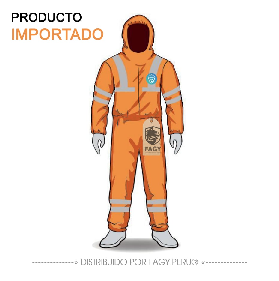 Traje naranja microporoso laminado - Producto Importado
