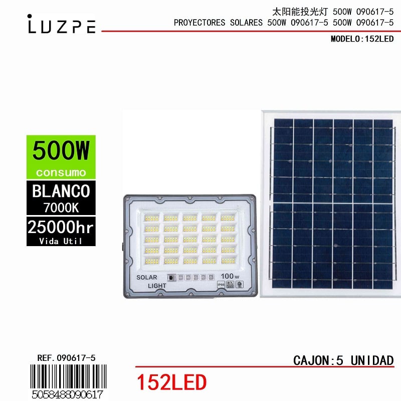Panel Solar 3 Tonos de 500W - Importado