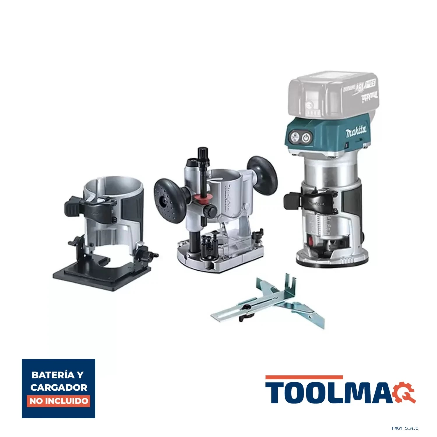 Recortadora 1/4 – 3/8" / 18V / Vel. Var. / BL – LXT / 3 Bases / Sin Baterias DRT50ZJX9