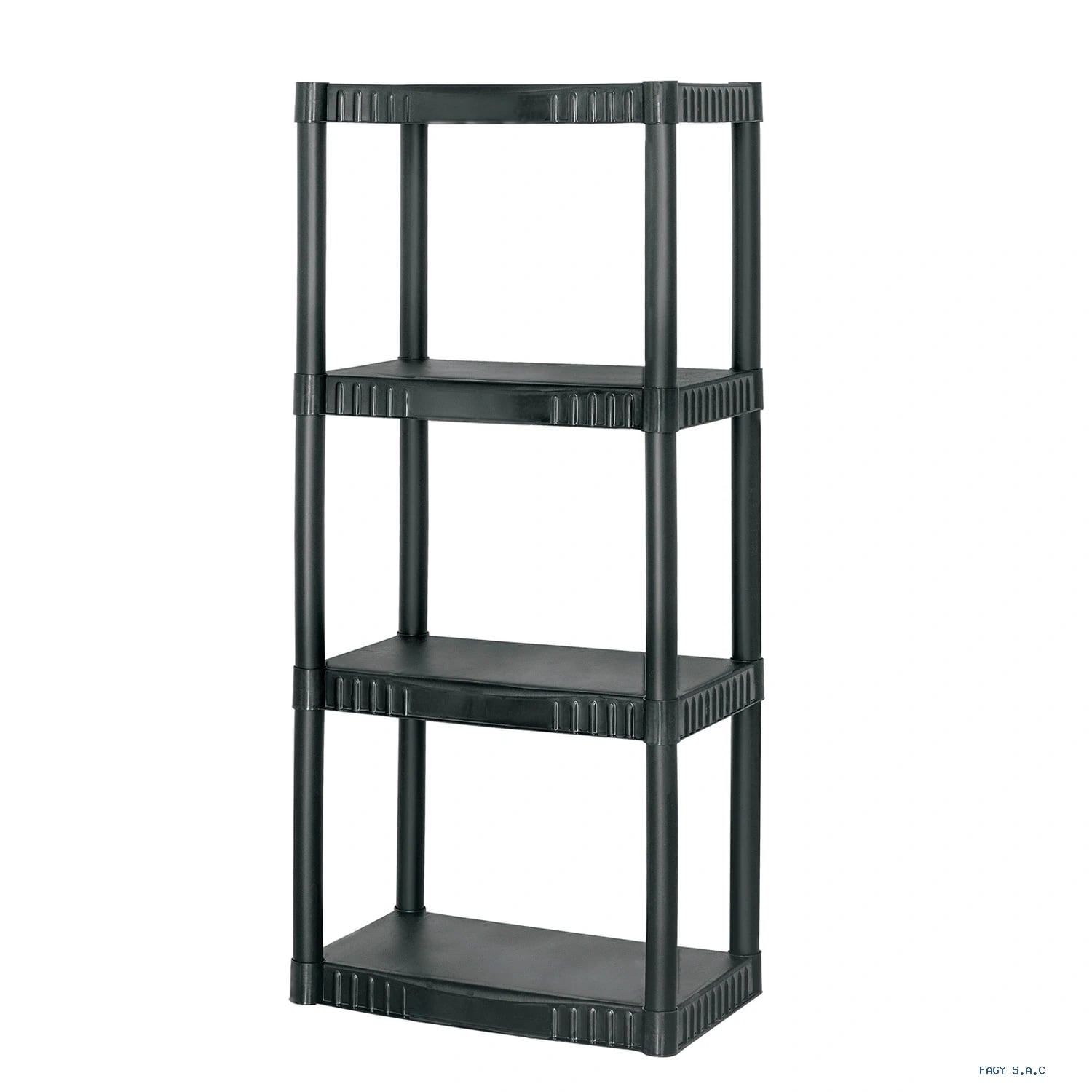 Estante plástico 4 repisas cap. 27 Kg 123x36x56 Pretuk EST-4P 25075
