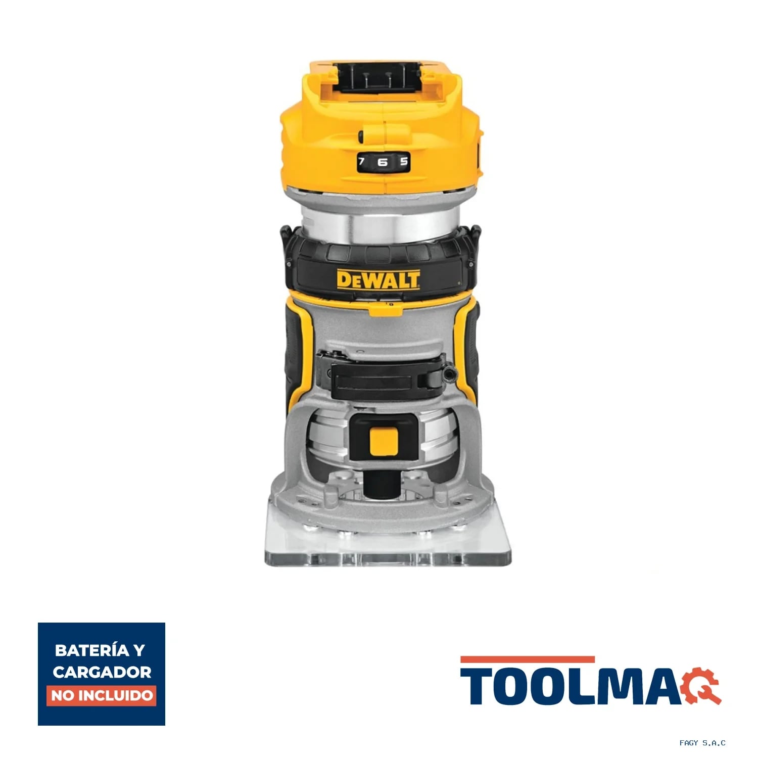 Ruteadora Fresadora 1/4" 20V Xr Baretool (Sin Baterias ni Cargador) Dewalt DCW600B