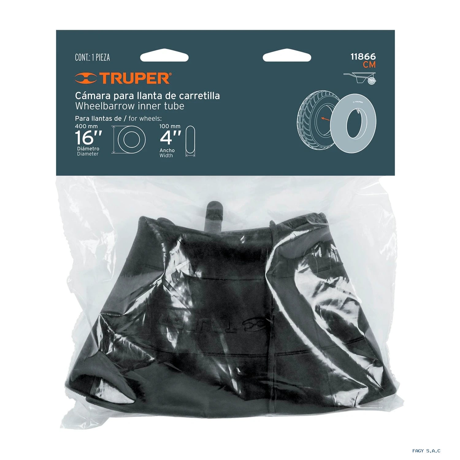 Cámara para llanta de 16″ para carretilla TRUPER 11866