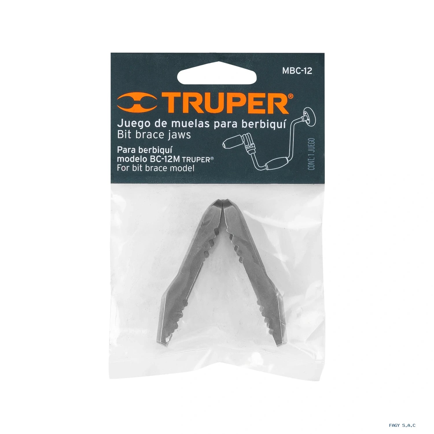 Juego de muelas para berbiquí 12", TRUPER 10976