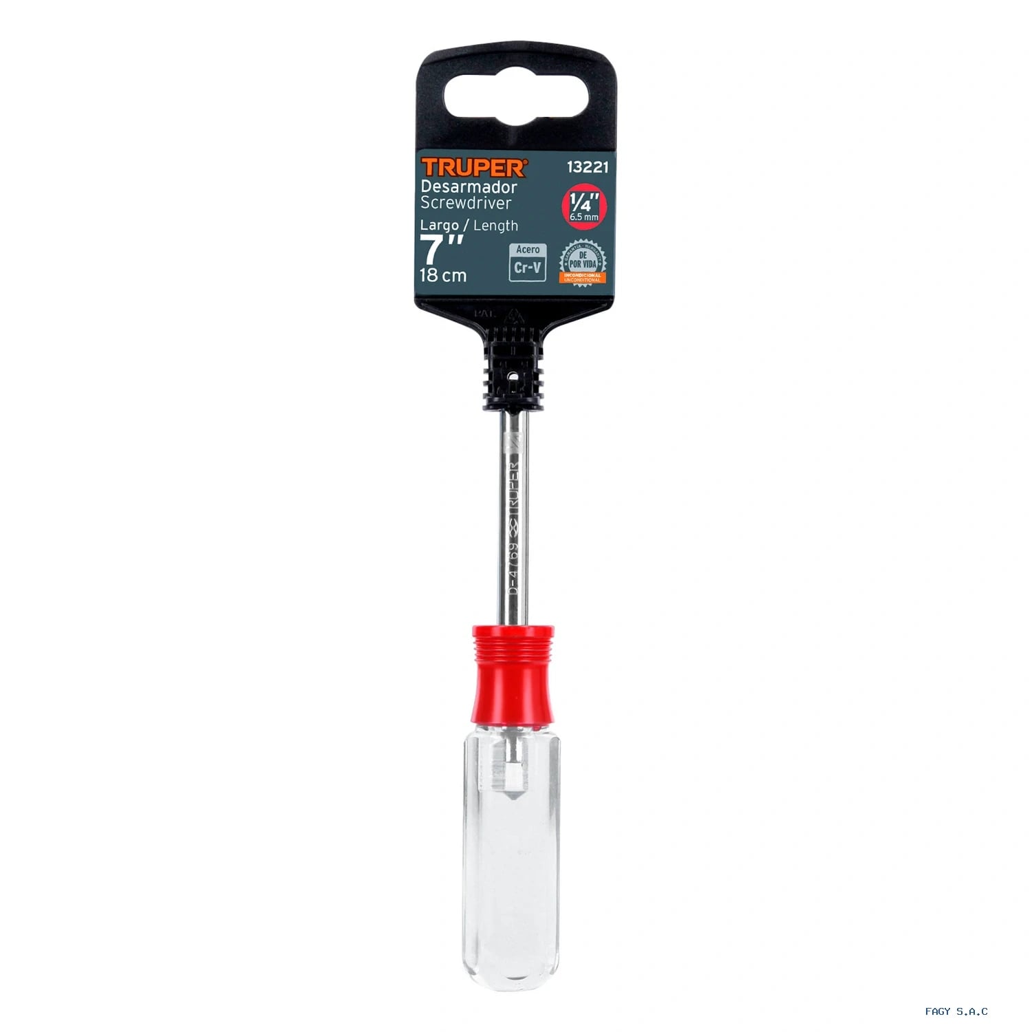 Desarmador de 7" para dados cuadro 1/4", Truper 13221