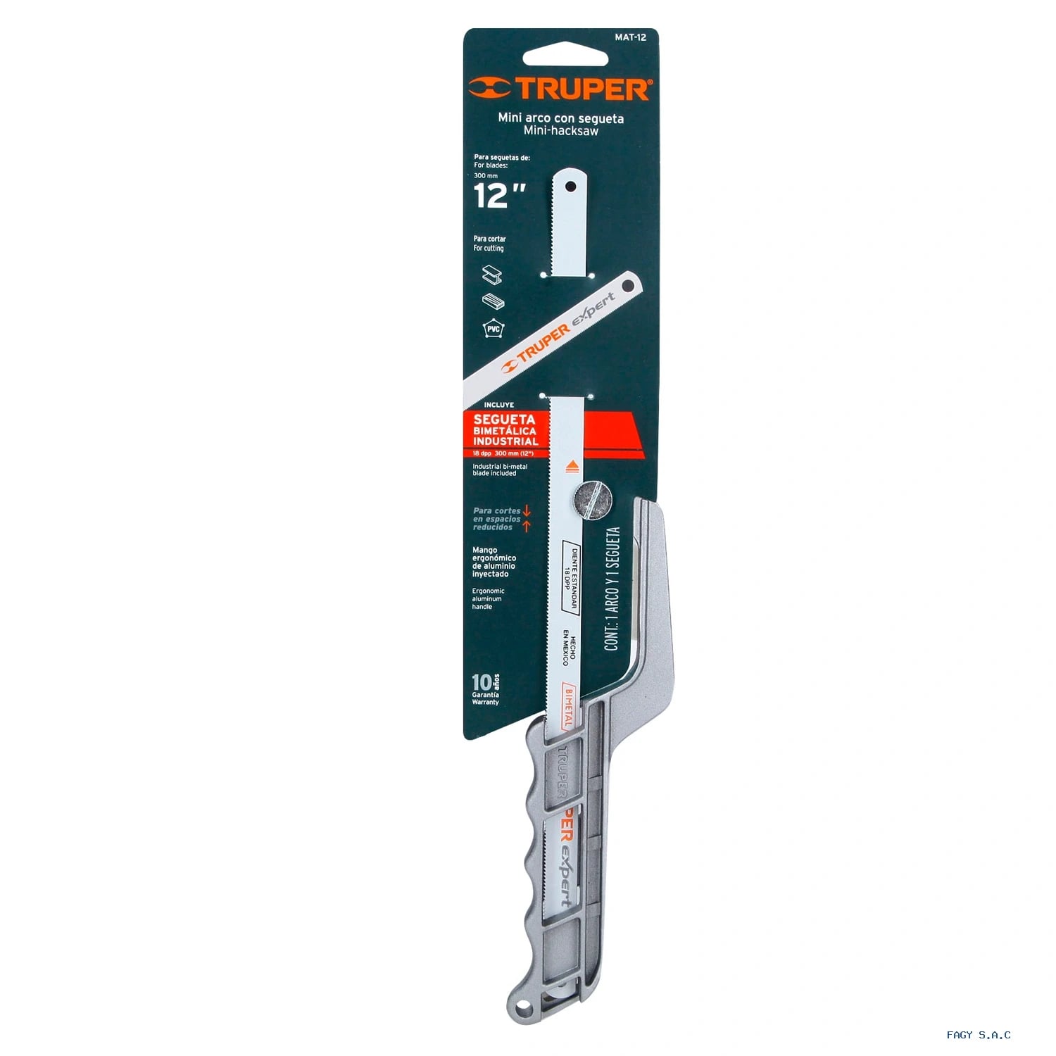 Mini arco 12" de aluminio para segueta,  Truper 10236