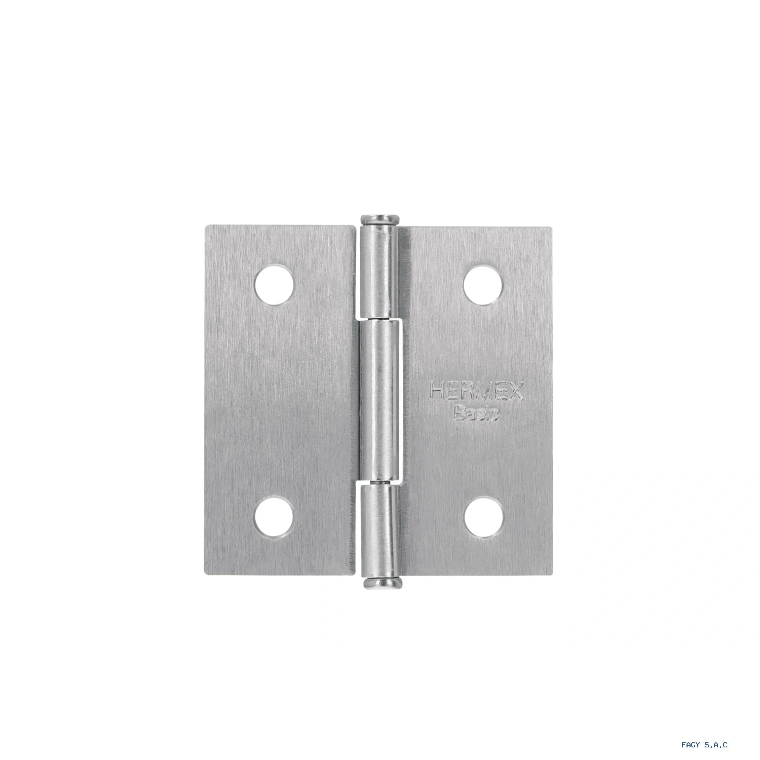 Bisagra cuadrada 2", satinado, cabeza plana, BASIC 25106